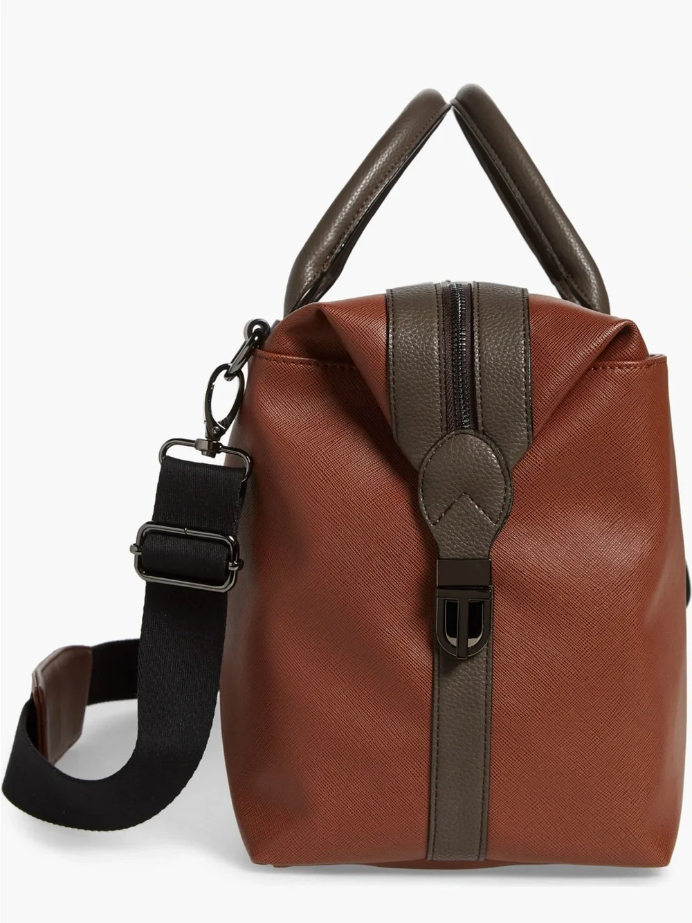 The Ted Baker London Geome Faux Leather Duffle Bag